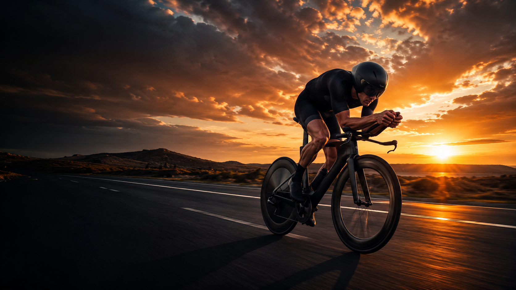 Triathlonista na trasie